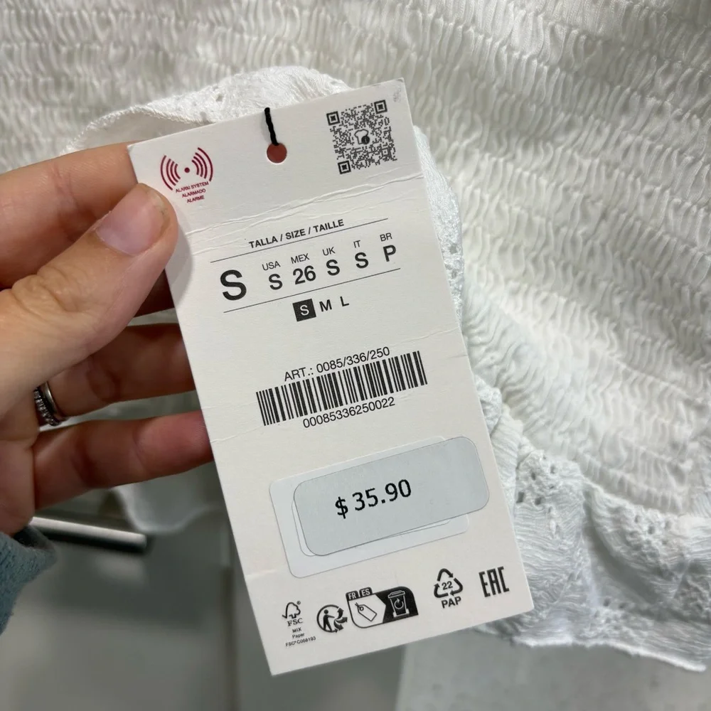 NWT Zara halter mixed material top - Picture 9 of 9